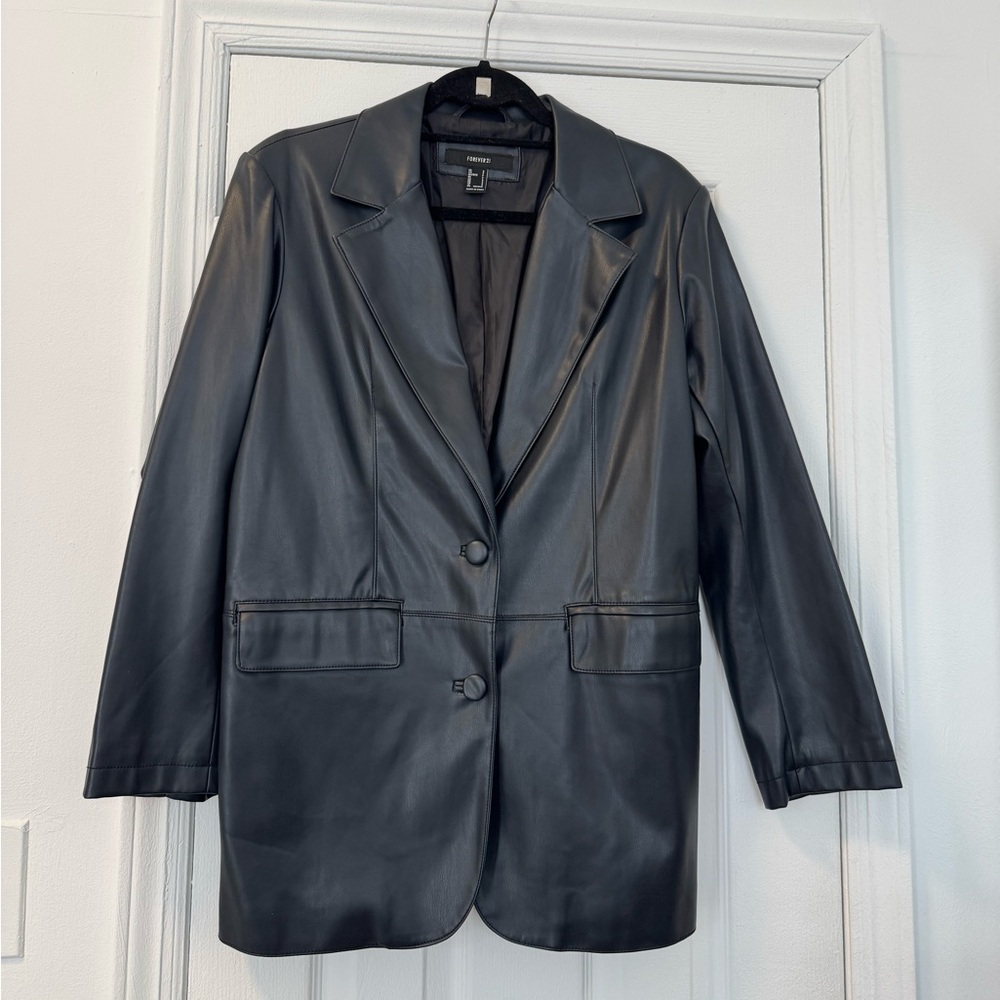 Forever 21 Black Faux Leather Jacket